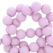 Acrylic beads 8mm round Matt French pink